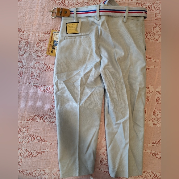 Deadstock Vintage Slacks with Belt sz 4 - Picture 3 of 7